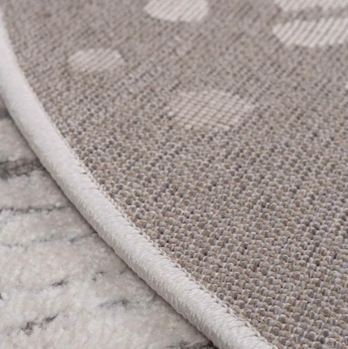 Spód dywanu dziecięcego okrągłego Elio lew szary-ivory