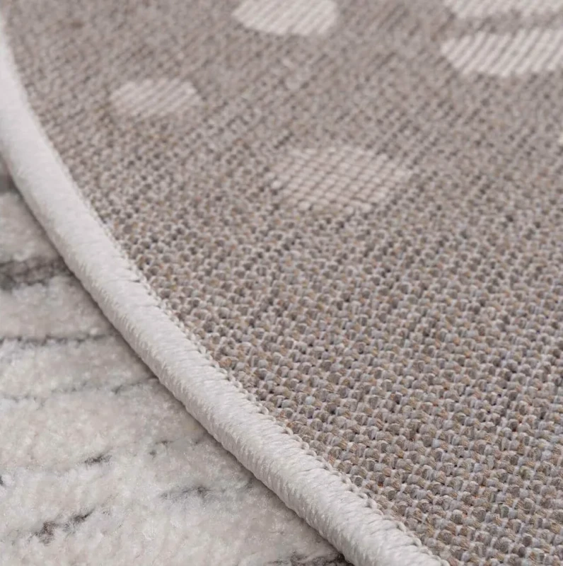 Spód dywanu dziecięcego okrągłego Elio lew szary-ivory