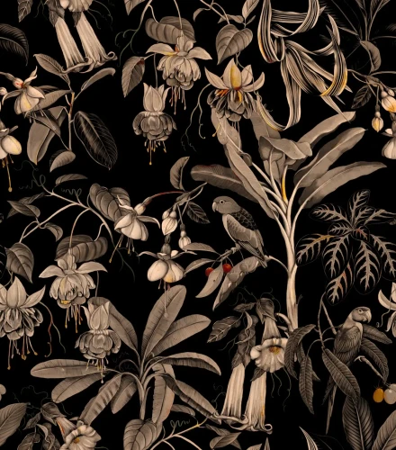 Tapeta botaniczna w kolorze sepii Frida.webp