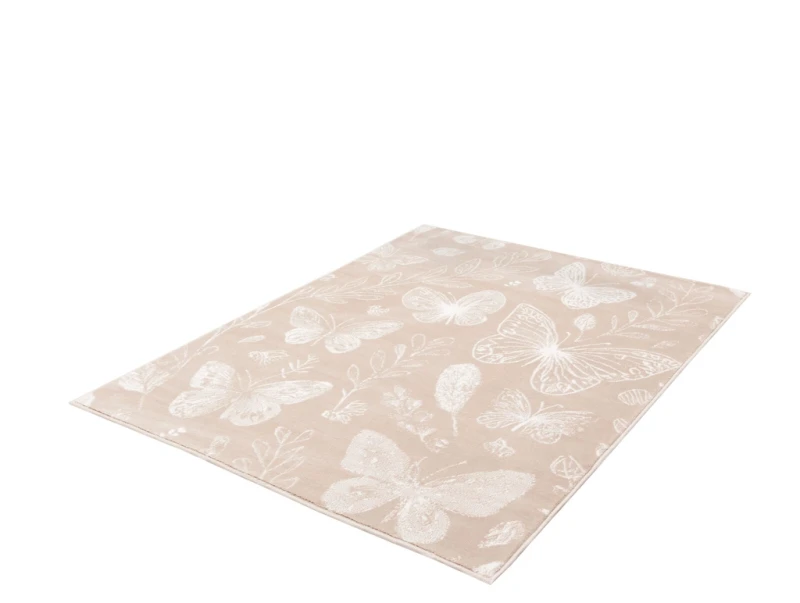 Rzut z góry dywanu nowoczesnego FD Lida Colias jasny beż