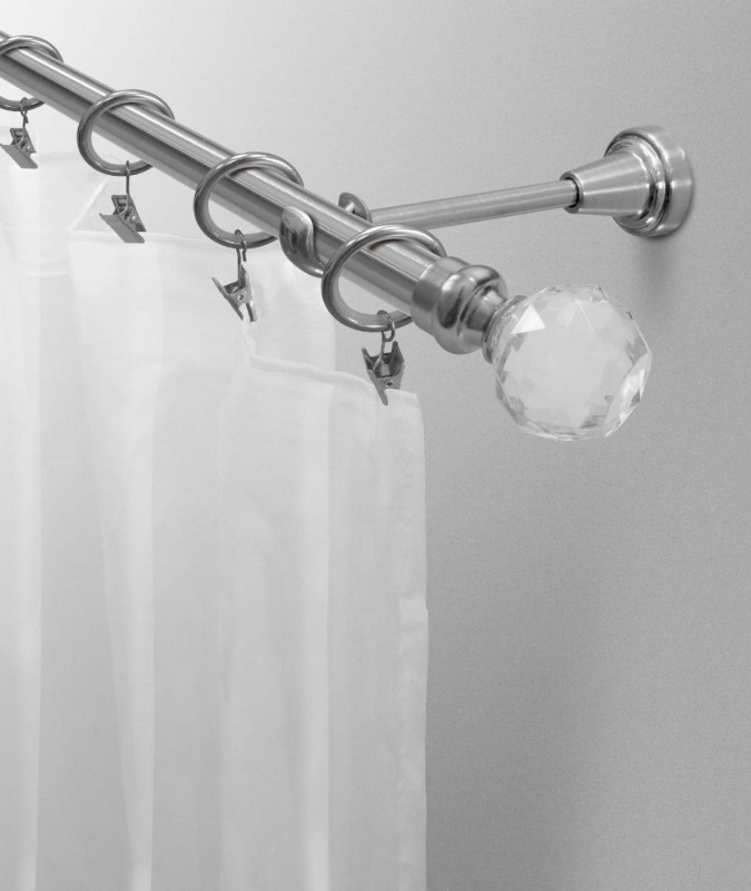 Karnisz ścienny Folk pojedynczy 19 mm nikiel