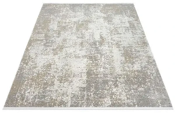 Rzut ukośny beżowego dywanu vintage Fabia 71290 70