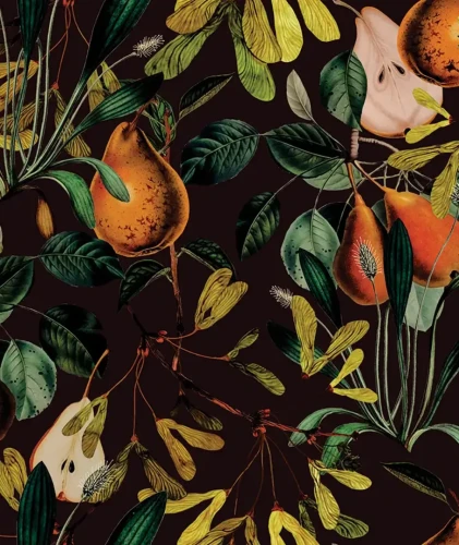 Tapeta Pear Maroon Wallcolors