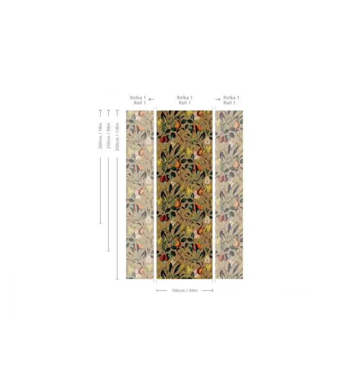 Wymiary tapety Pear Beige.webp