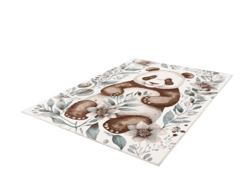 Rzut z góry dywanu dziecięcego FD Lida Pando miętowy