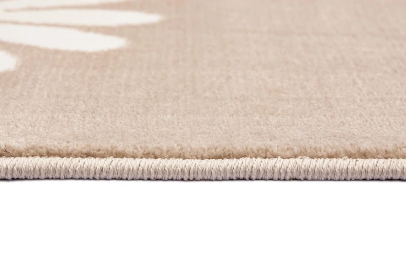 Obszycie dywanu dziecięcego FD Lida Stokroty jasny beż