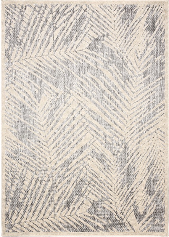 Dywan nowoczesny 3d w liście Cansas BD80A szary