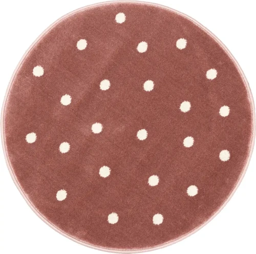 Dywan okrągły dla dzieci FD Lush Grochy róż
