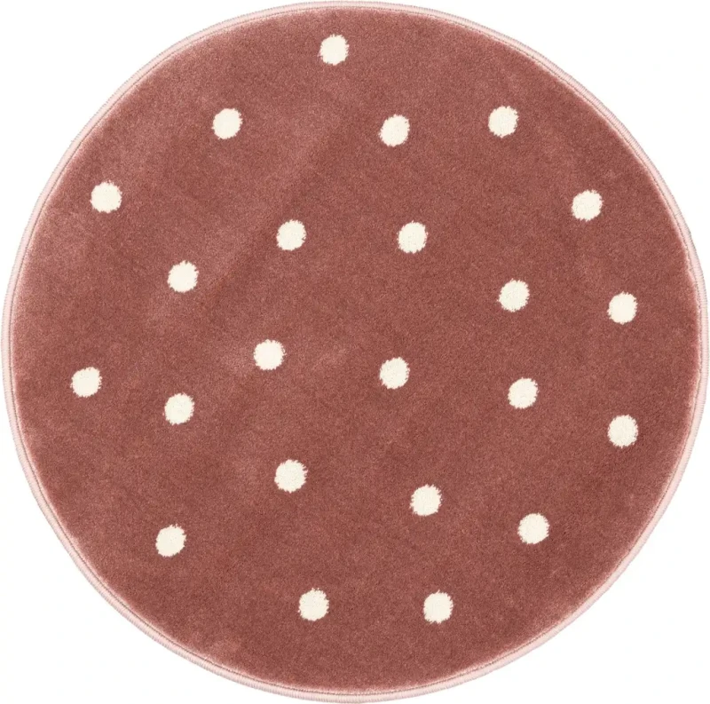 Dywan okrągły dla dzieci FD Lush Grochy róż