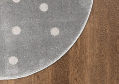 Runo dywanu okrągłego 3D dla dzieci FD Lush Grochy P popiel