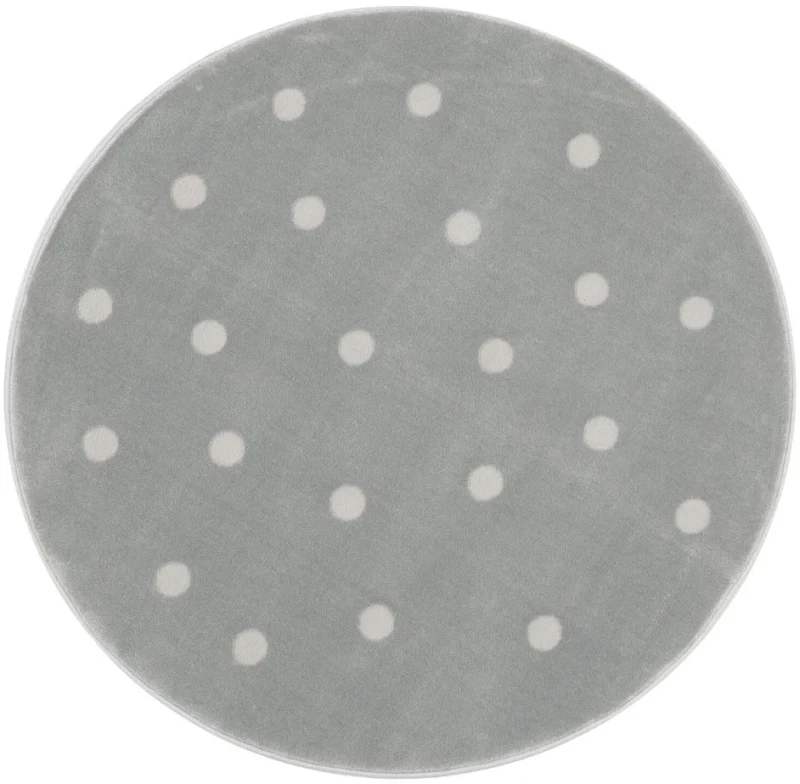 Dywan okrągły 3D dla dzieci FD Lush Grochy P popiel