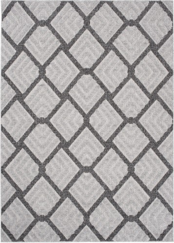 Dywan zewnętrzny 3d geometryczny Cansas T932A szary