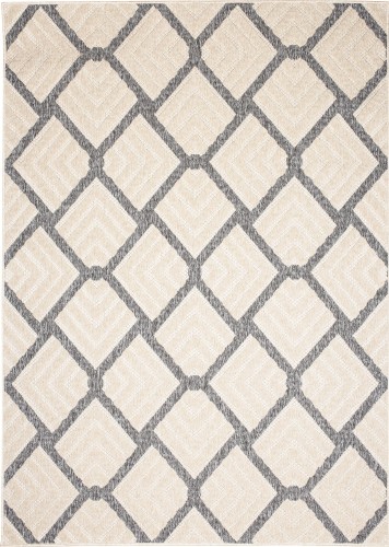 Dywan 3d geometryczny Cansas T932C szaro-kremowy