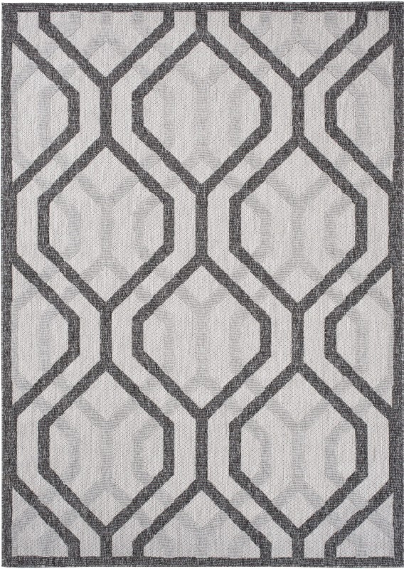 Dywan zewnętrzny 3d Cansas T936A szary