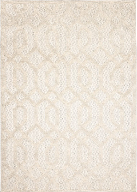 Dywan wzór geometryczny 3d Cansas T936E kremowy