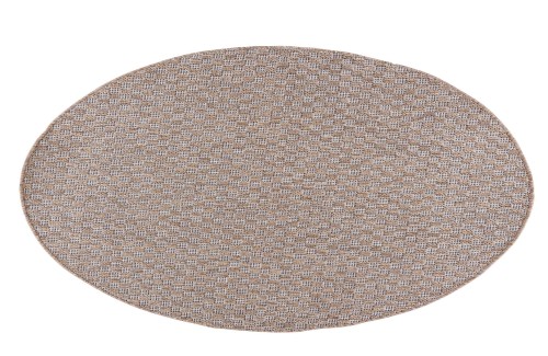 Rzut ukośny brązowego dywanu zewnętrznego okrągłego 6365A Veranda