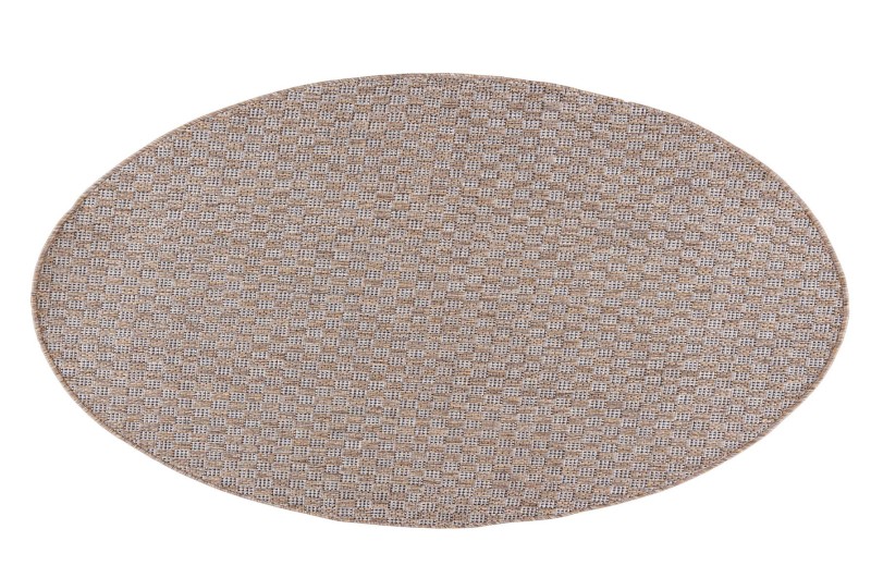 Rzut ukośny brązowego dywanu zewnętrznego okrągłego 6365A Veranda