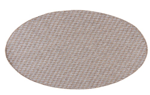 Rzut ukośny okrągłego dywanu zewnętrznego szarego KM26A Veranda