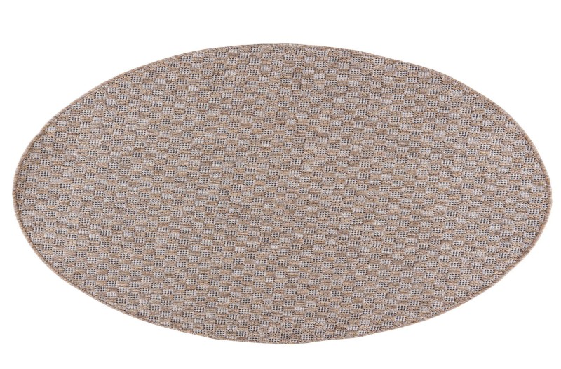 Rzut ukośny dywanu zewnętrznego okrągłego KM26A Veranda brązowego