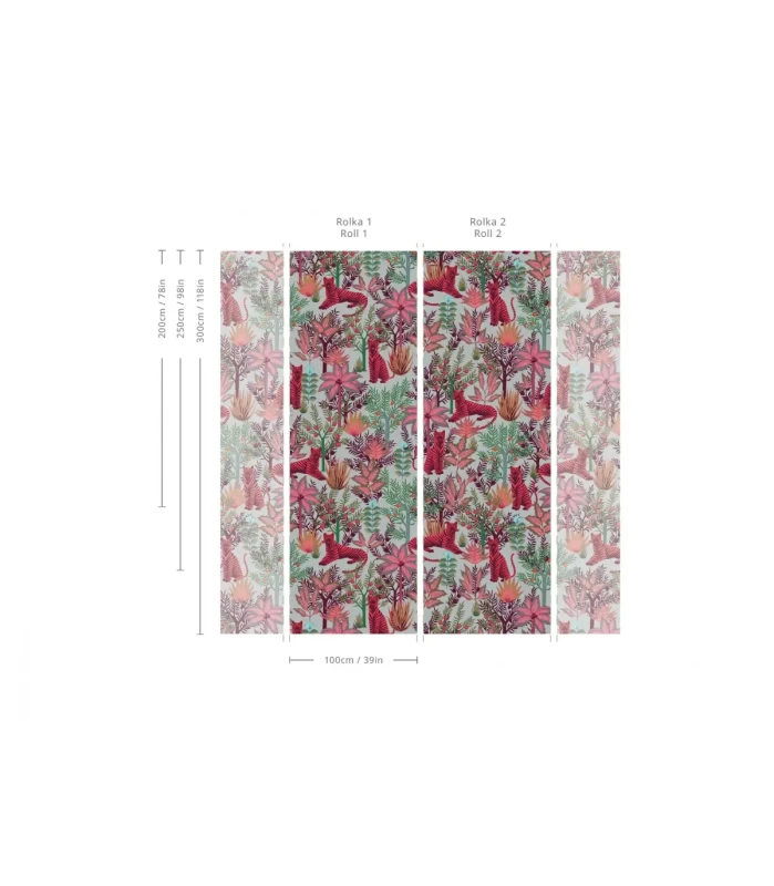 Wymiary tapety Gold Tigers Pink.webp