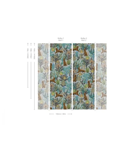 Wymiary tapety Gold Tigers Light Blue.webp