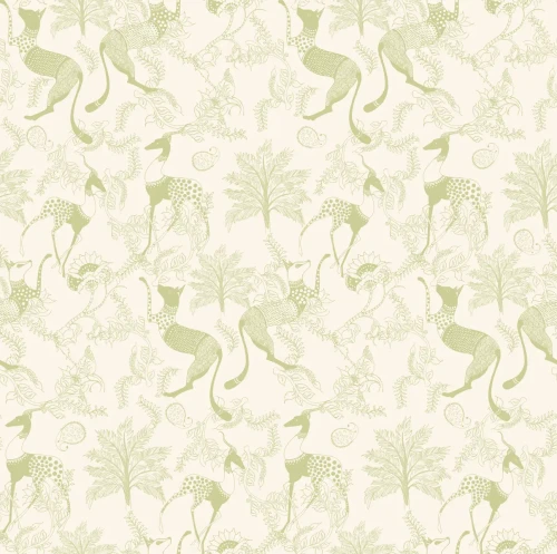 Tapeta pastelowa dla dziecka Mythical Animals Green.webp