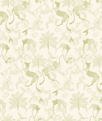 Tapeta dziecięca zielona Mythical Animals Green.webp