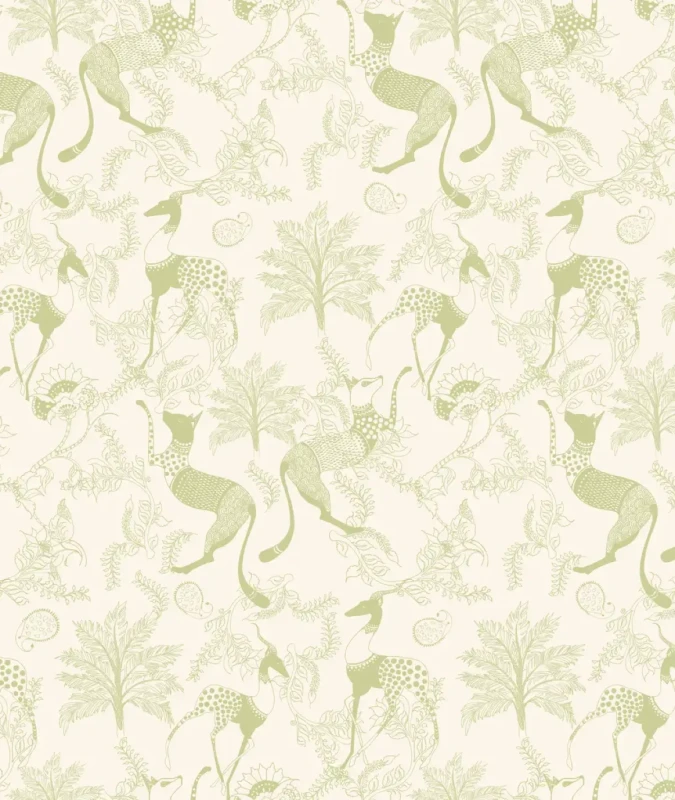 Tapeta dziecięca zielona Mythical Animals Green.webp