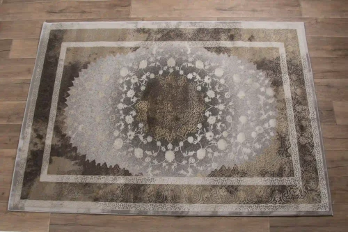 Rzut z boku dywanu klasycznego Deluxe 9091 beige