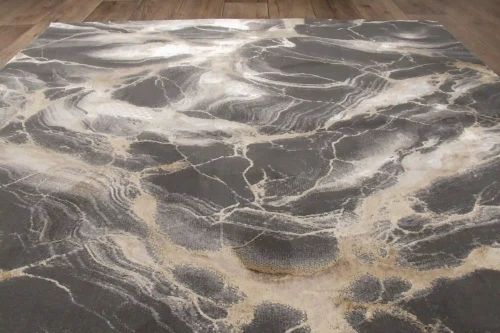 Błyszcząca strona dywanu marmur Deluxe 9094 beige