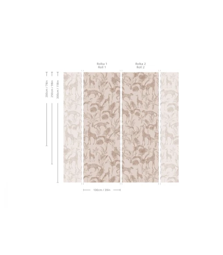 Wymiary tapety Safari Beige.webp
