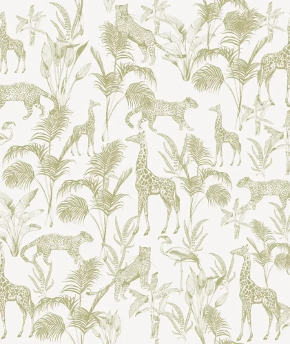 Tapeta dziecięca Safari Green.webp