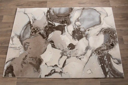 Rzut z boku dywanu nowoczesnego Myra 1531 beige