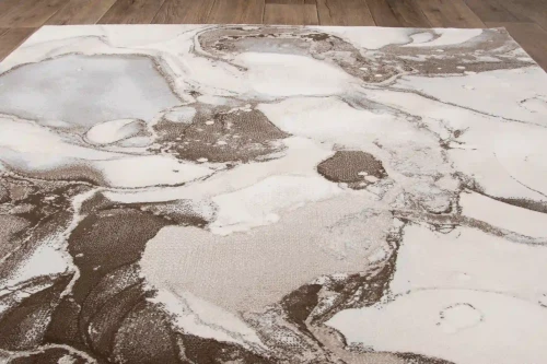 Rzut z góry dywanu nowoczesnego Myra 1531 beige