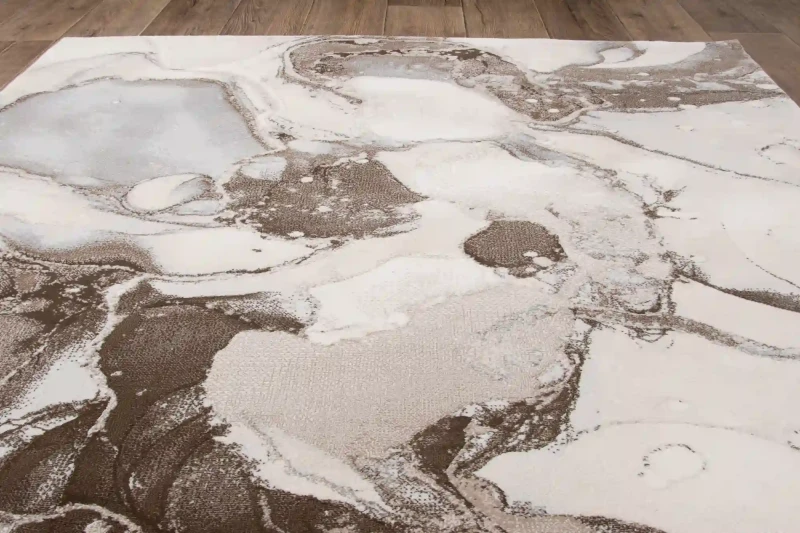 Rzut z góry dywanu nowoczesnego Myra 1531 beige