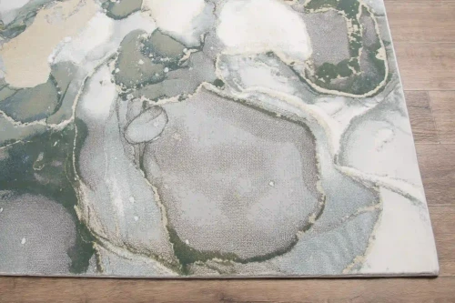 Zbliżenie dywanu nowoczesnego Myra 1531 green