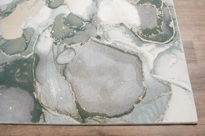 Zbliżenie dywanu nowoczesnego Myra 1531 green