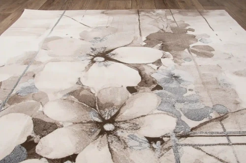 Rzut z góry dywanu nowoczesnego Myra 1532 beige