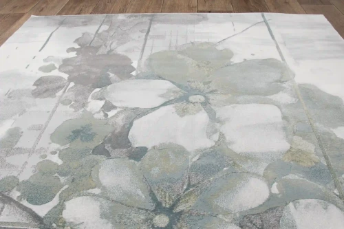 Rzut z góry dywanu nowoczesnego Myra 1532 green