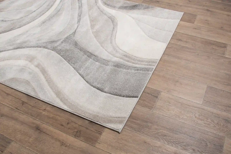 Na ciemnej podłodze dywan nowoczesny Smart Home 2551 grey