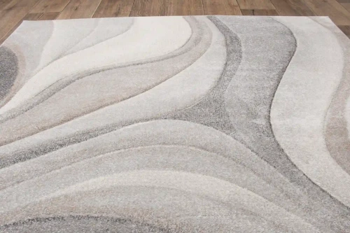 Rzut z góry dywanu nowoczesnego Smart Home 2551 grey