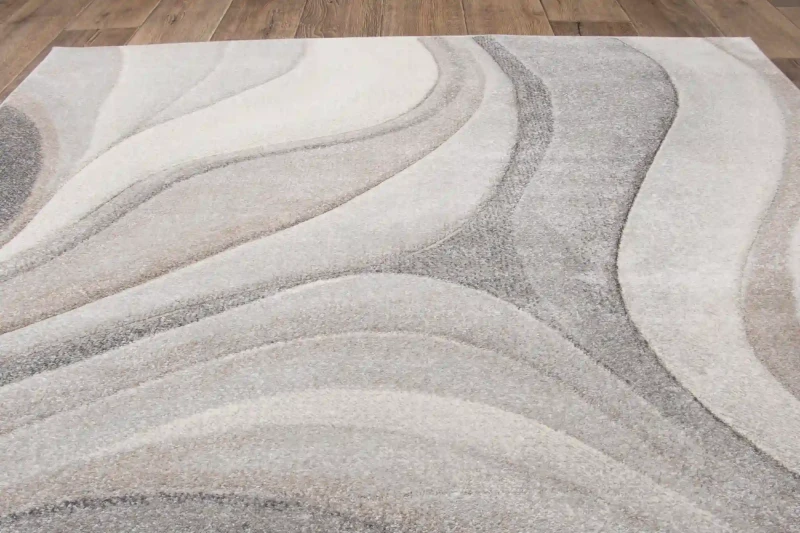 Rzut z góry dywanu nowoczesnego Smart Home 2551 grey