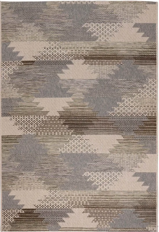 Dywan zewnętrzny Kemet romby szaro-beżowy