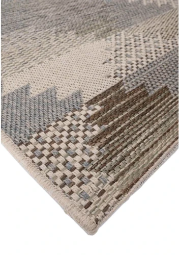 Detal dywanu Kemet romby szaro-beżowego