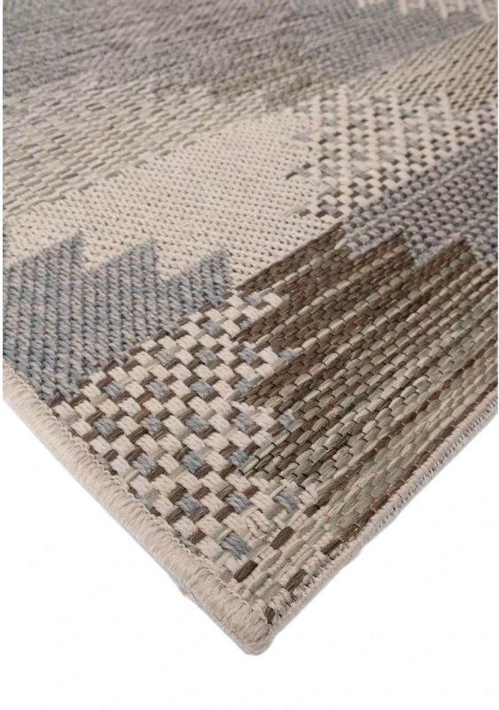 Detal dywanu Kemet romby szaro-beżowego