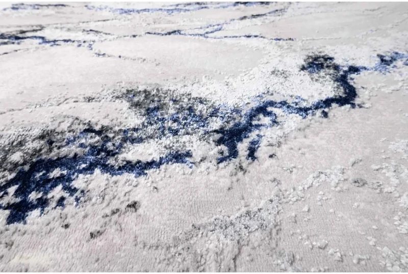 Struktura runa dywanu nowoczesnego Stone marmur granatowy