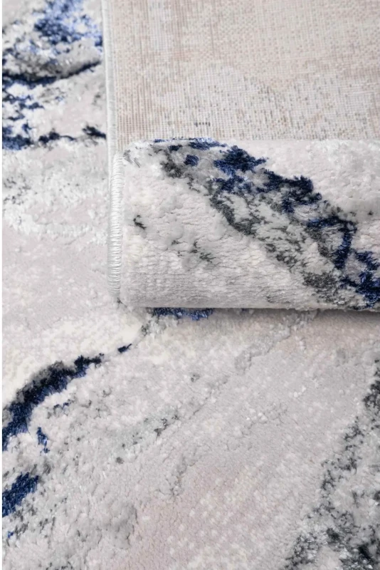 Bok i spód dywanu nowoczesnego Stone marmur granatowy