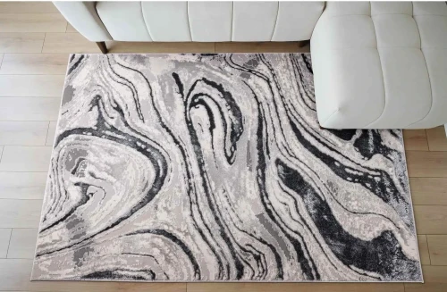 Dywan nowoczesny Stone onyx szary we wnętrzu