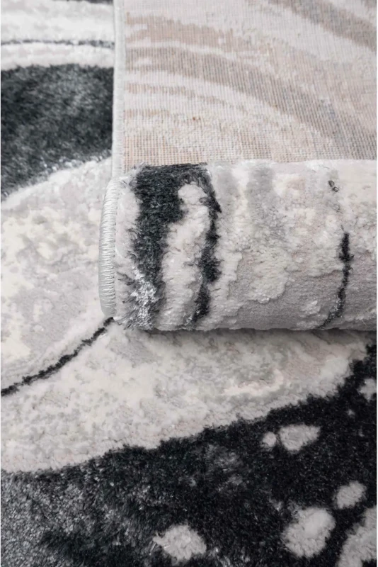 Dywan nowoczesny Stone onyx szary zwinęty w rulon