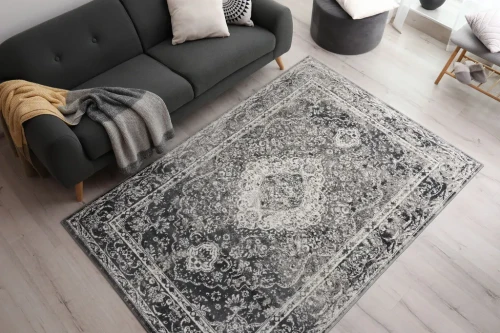 Sofa z dywanem vintage FD Sensi Diki popiel